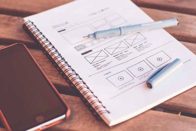 caderno com um rascunho representando como o flow pode aumentar a produtividade em projetos
